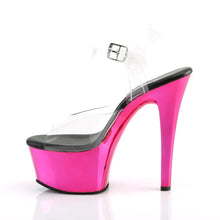 Load image into Gallery viewer, ASPIRE-608 Sexy 6&quot; Heel Clear and Hot Pink Sexy Sandals