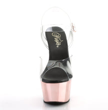 Load image into Gallery viewer, ASPIRE-608 Sexy 6&quot; Heel Clear Rose Gold Sexy Sandals