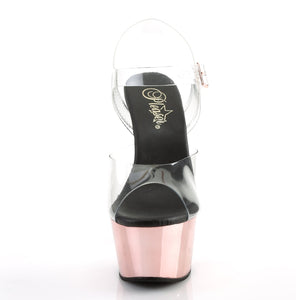 ASPIRE-608 Sexy 6" Heel Clear Rose Gold Sexy Sandals