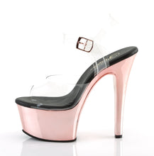 Load image into Gallery viewer, ASPIRE-608 Sexy 6&quot; Heel Clear Rose Gold Sexy Sandals