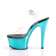 Load image into Gallery viewer, ASPIRE-608 Sexy 6&quot; Heel Clear Turquoise Sexy Sandals