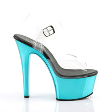 Load image into Gallery viewer, ASPIRE-608 Sexy 6&quot; Heel Clear Turquoise Sexy Sandals