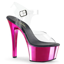 Load image into Gallery viewer, ASPIRE-608 Sexy 6&quot; Heel Clear and Hot Pink Sexy Sandals