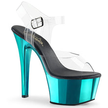 Load image into Gallery viewer, ASPIRE-608 Sexy 6&quot; Heel Clear Turquoise Sexy Sandals