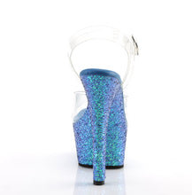 Load image into Gallery viewer, ASPIRE-608LG Sexy 6Inch Transparent Blue Glitter Sexy Sandal