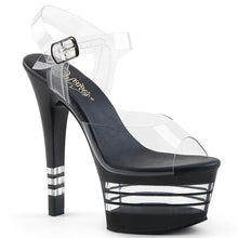 Load image into Gallery viewer, ASPIRE-608LN Sexy 6&quot; Heel Clear Black Pole Dancer Sandals