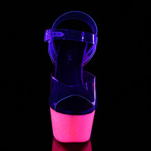 Load image into Gallery viewer, ASPIRE-608UVG Clear Neon Hot Pink Glitter Sexy Sandals