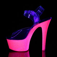 Load image into Gallery viewer, ASPIRE-608UVG Clear Neon Hot Pink Glitter Sexy Sandals