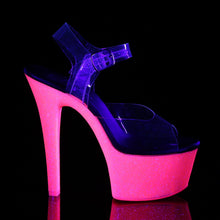 Load image into Gallery viewer, ASPIRE-608UVG Clear Neon Hot Pink Glitter Sexy Sandals