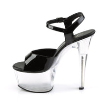 Load image into Gallery viewer, ASPIRE-609 Pleaser 6&quot; Heel Black and Clear Pole Dancing Shoe