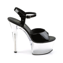 Load image into Gallery viewer, ASPIRE-609 Pleaser 6&quot; Heel Black and Clear Pole Dancing Shoe