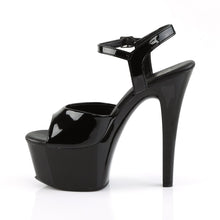 Load image into Gallery viewer, ASPIRE-609 Pleaser 6&quot; Heel Black Patent Pole Dancing Shoes