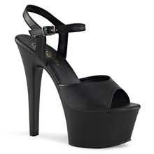 Load image into Gallery viewer, ASPIRE-609 Pleaser 6 Inch Heel Black Sexy Sandals