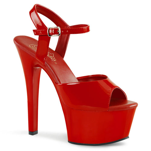 ASPIRE-609 Pleaser 6 Inch Heel Red Pole Dancing Shoes