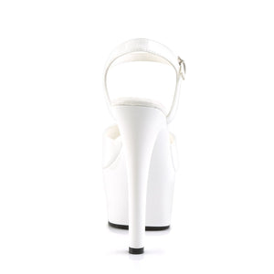 ASPIRE-609 Pleaser 6" Heel White Patent Pole Dancing Shoes