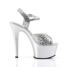 Load image into Gallery viewer, ASPIRE-609G 6&quot; Heel Silver Glitter Sexy Sandals