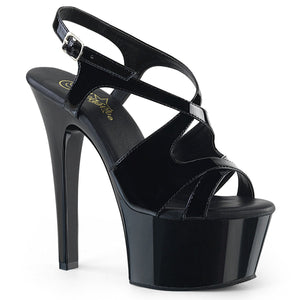 ASPIRE-630 6" Heel Black Patent Pole Dancing Platforms