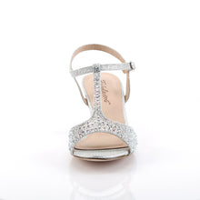 Load image into Gallery viewer, AUDREY-05 Fetish Heels Silver Shimmering Fabric Sexy Shoes