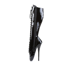 Load image into Gallery viewer, BALLET-2020 Devious Fetish 7&quot; Heel Black Patent Knee Boots