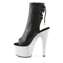 Load image into Gallery viewer, BEJEWELED-1018DM-7 Pleasers 7&quot; Heel Black Bling Ankle Boots