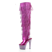 Load image into Gallery viewer, BEJEWELED-3019RSF-7 Sexy 7&quot; Heel Fuchsia Rhinestones Boots