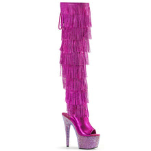 Load image into Gallery viewer, BEJEWELED-3019RSF-7 Sexy 7&quot; Heel Fuchsia Rhinestones Boots