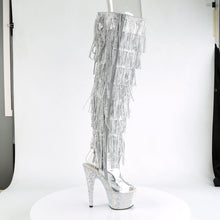 Load image into Gallery viewer, BEJEWELED-3019RSF-7 Sexy 7 Inch Heel Silver Rhinestones Boot