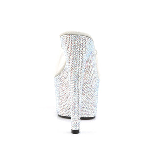 BEJEWELED-701DM Sexy 7 Inch Heel Clear Rhinestones Sexy Shoes