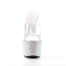 Load image into Gallery viewer, BEJEWELED-701MS Sexy 7&quot; Heel Clear Silver Bling Sexy Shoes