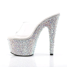 Load image into Gallery viewer, BEJEWELED-701MS Sexy 7&quot; Heel Clear Silver Bling Sexy Shoes