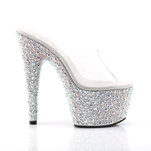 Load image into Gallery viewer, BEJEWELED-701MS Sexy 7&quot; Heel Clear Silver Bling Sexy Shoes