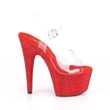 Load image into Gallery viewer, BEJEWELED-708DM Pleaser Sexy 7&quot; Clear Red Bling Sexy Shoes