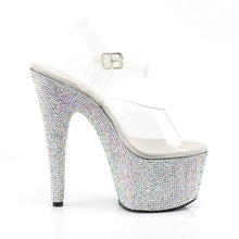 Load image into Gallery viewer, BEJEWELED-708DM Sexy 7 Inch Heel Clear and Silver Sexy Shoes