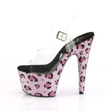 Load image into Gallery viewer, BEJEWELED-708LP Pleaser Sexy 7&quot; Heel Clear Pink-Black Shoes