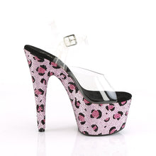 Load image into Gallery viewer, BEJEWELED-708LP Pleaser Sexy 7&quot; Heel Clear Pink-Black Shoes