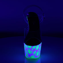 Load image into Gallery viewer, BEJEWELED-708UVLP Sexy 7Inch White Neon Green Sexy Shoes