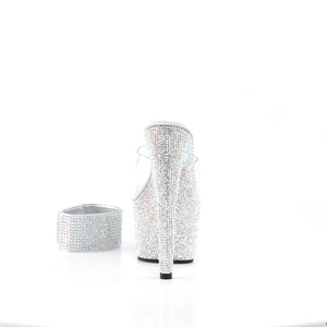 BEJEWELED-712RS Sexy Silver Multi Rhinestones Sexy Shoes