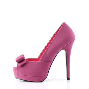 BELLA-10 Pin Up Couture 5 Inch Heel Fuchsia Suede Platforms