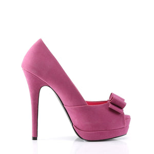 BELLA-10 Pin Up Couture 5 Inch Heel Fuchsia Suede Platforms