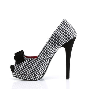 BELLA-11 Pin Up Couture 5" Heel Houndstooth Fabric Platforms