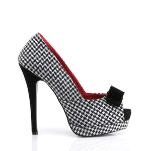 BELLA-11 Pin Up Couture 5" Heel Houndstooth Fabric Platforms