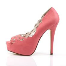 Load image into Gallery viewer, BELLA-30 Pin Up Couture 5&quot; Heel Coral Faux Leather Platforms