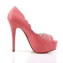 Load image into Gallery viewer, BELLA-30 Pin Up Couture 5&quot; Heel Coral Faux Leather Platforms