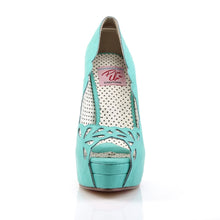 Load image into Gallery viewer, BELLA-30 Pin Up Couture 5&quot; Heel Teal Faux Leather Platforms