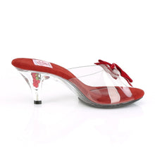 Load image into Gallery viewer, BELLE-301BOW Pin Up 3&quot; Heel Clear and Red Fetish Footwear