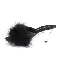 Load image into Gallery viewer, BELLE-301F Fabulicious 3 Inch Heel Black Marabou Sexy Shoes