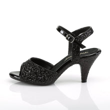 Load image into Gallery viewer, BELLE-309G Fabulicious 3 Inch Heel Black Glitter Sexy Shoes