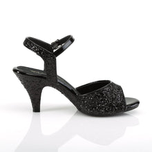 Load image into Gallery viewer, BELLE-309G Fabulicious 3 Inch Heel Black Glitter Sexy Shoes