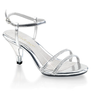 BELLE-316 Fabulicious 3 Inch Heel Silver Sexy Shoes