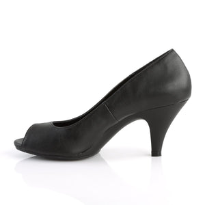 BELLE-362 Fabulicious 3" Heel Black Faux Leather Sexy Shoes